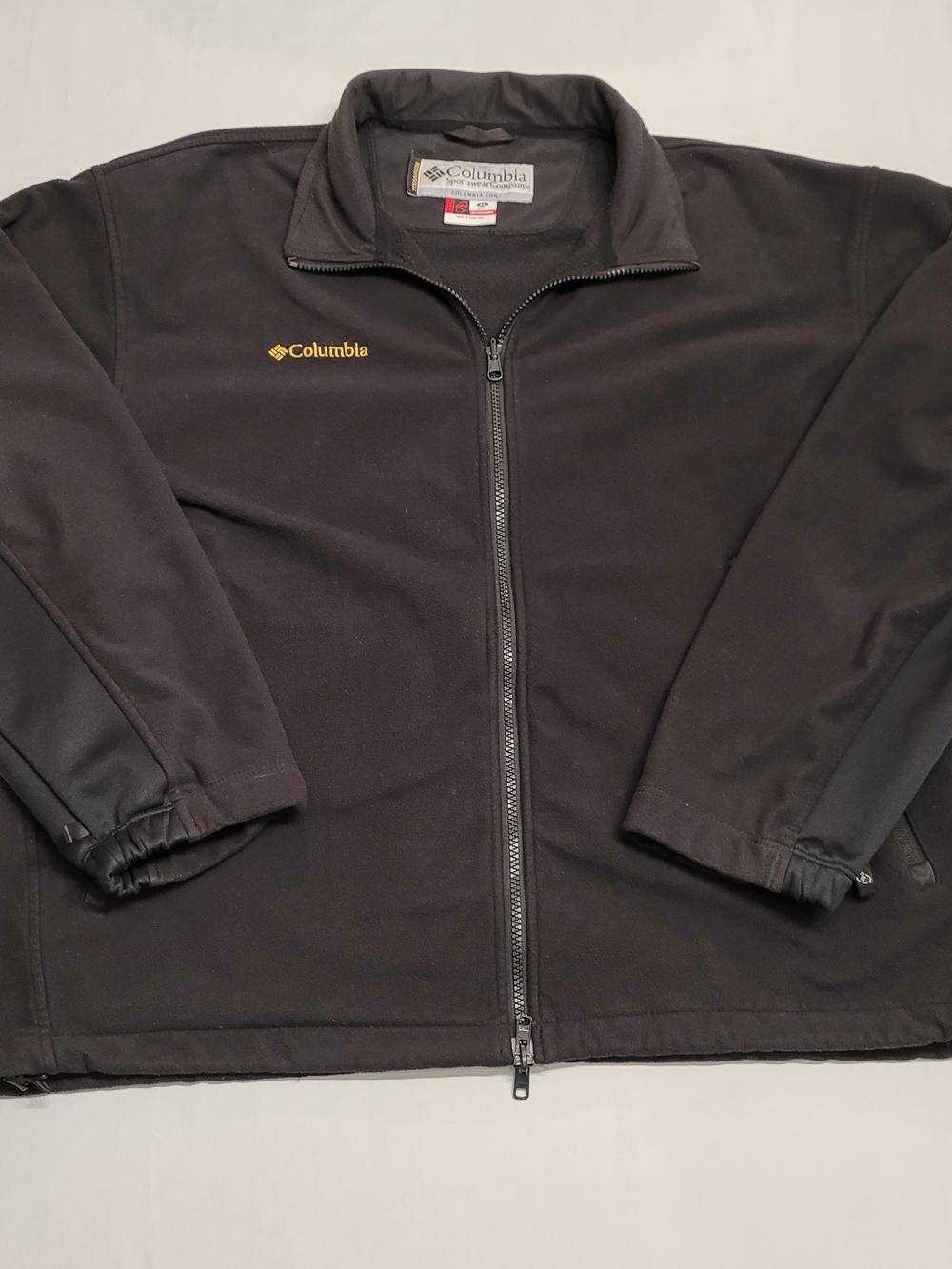 Columbia Titanium Black Fleece Zip Jacket Mens XL Outdoor Cozy